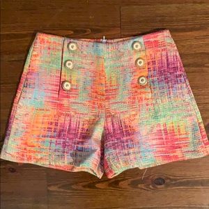 Whitney Eve Multicolor Shorts with Buttons